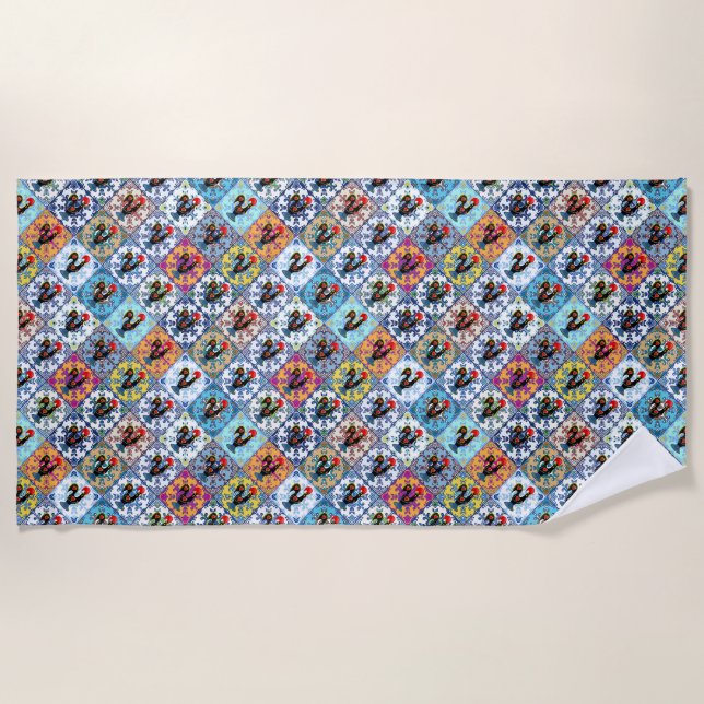 Portuguese designs  beach towel (Front)