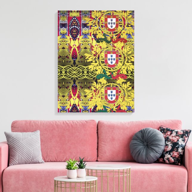 Portuguese designs canvas print (Insitu(LivingRoom))