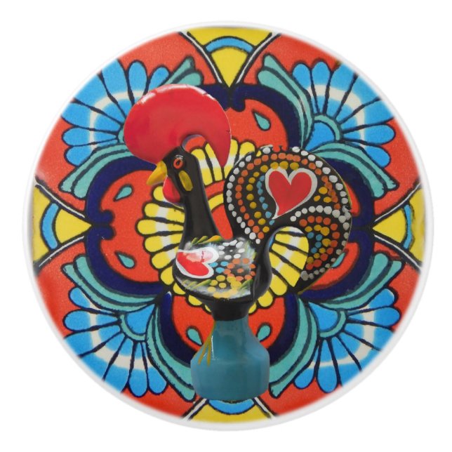 Portuguese designs ceramic knob (Front)