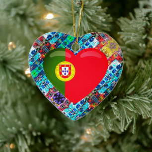 Portuguese designs ceramic tree decoration