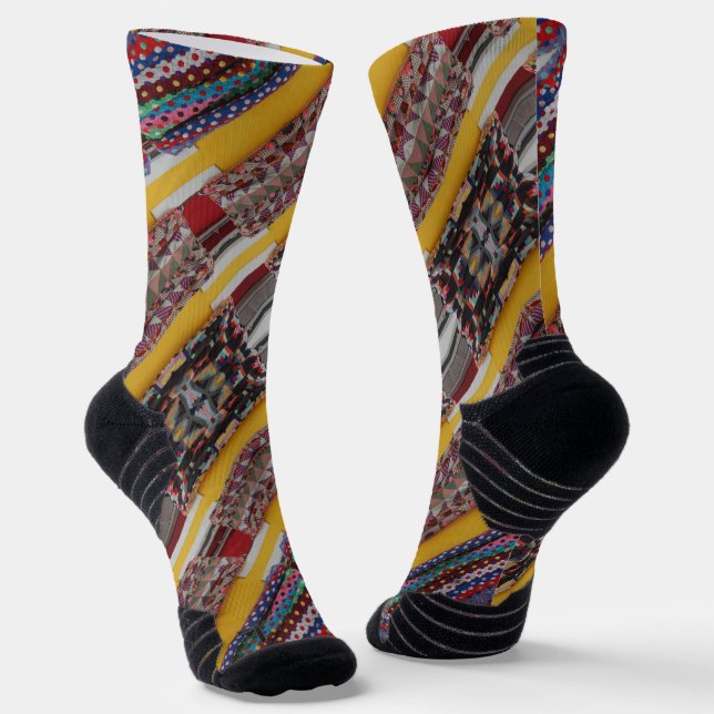 Portuguese designs Crew Socks (Angled)