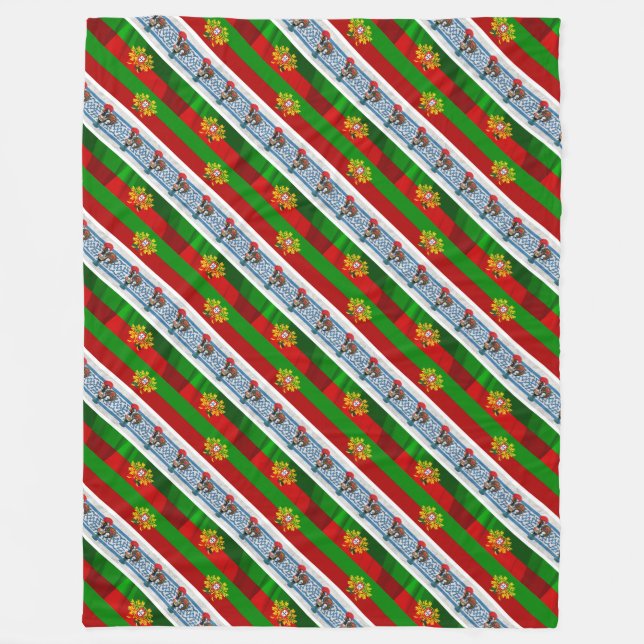 Portuguese designs fleece blanket (Front)