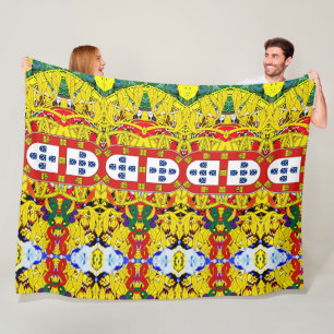 Portuguese designs fleece blanket