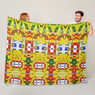 Portuguese designs fleece blanket