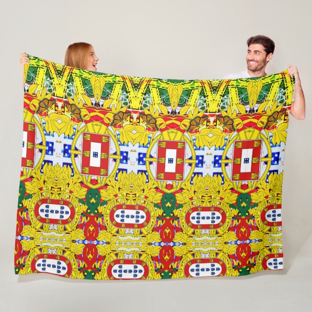 Portuguese designs  fleece blanket (In Situ)