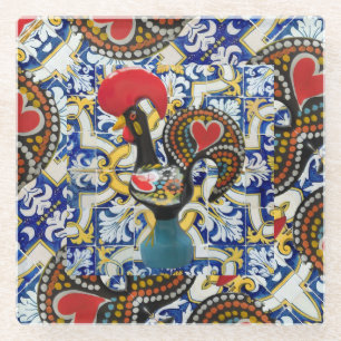 Portuguese designs glass coaster