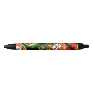 Portuguese designs Leggings Black Ink Pen