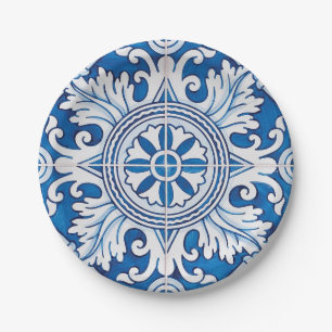 Portuguese designs paper plate