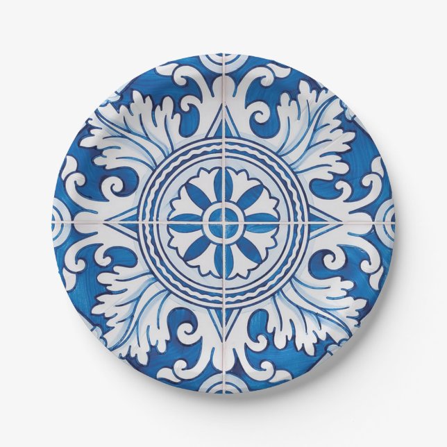 Portuguese designs paper plate (Front)