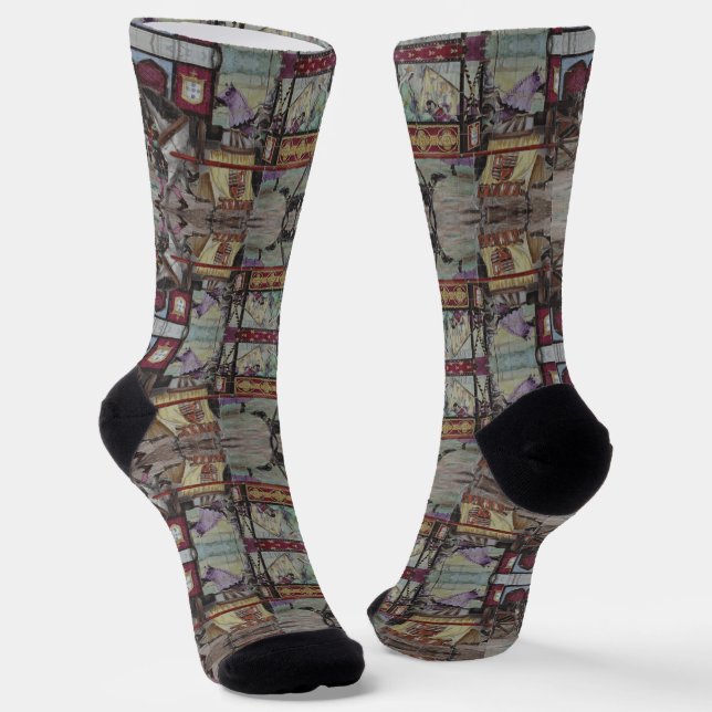 Portuguese designs socks (Angled)