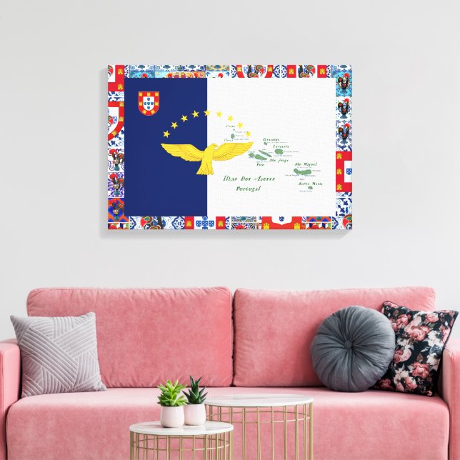 Portuguese designs Stretched Canvas Print (Insitu(LivingRoom))