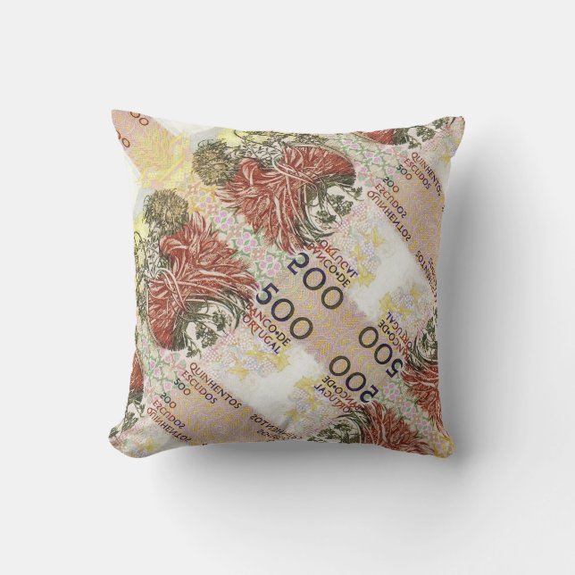 Portuguese designs throw pillow (Front)