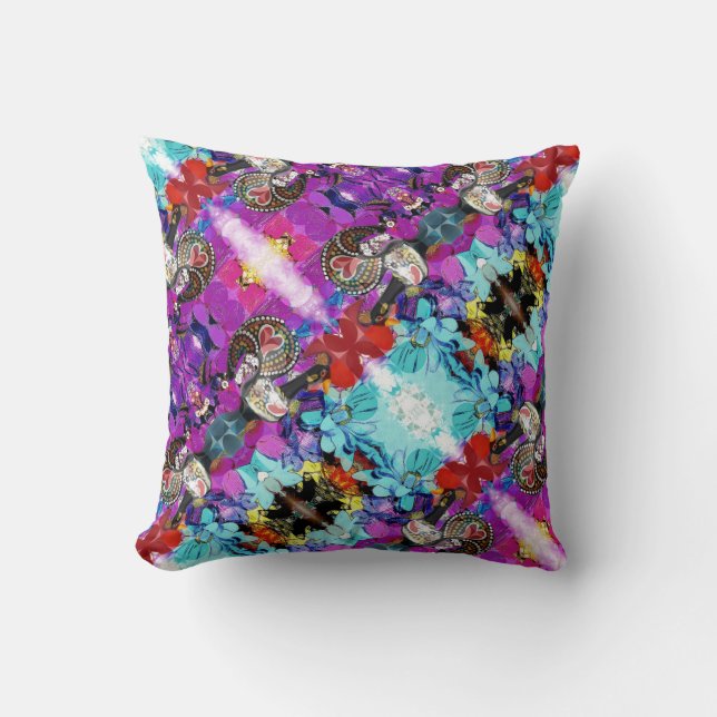 Portuguese designs throw pillow (Front)