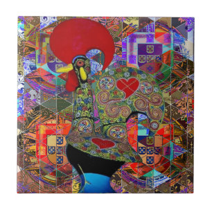 Portuguese designs Wood Wall Art Tile