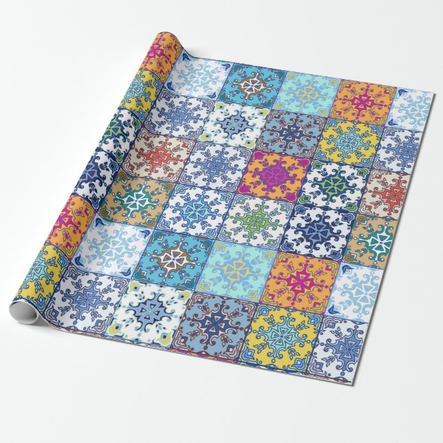 Portuguese designs wrapping paper (Unrolled)