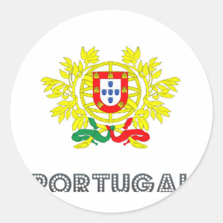 Portuguese Emblem Classic Round Sticker