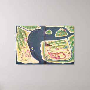 Portuguese exploration map of Mombassa Canvas Print