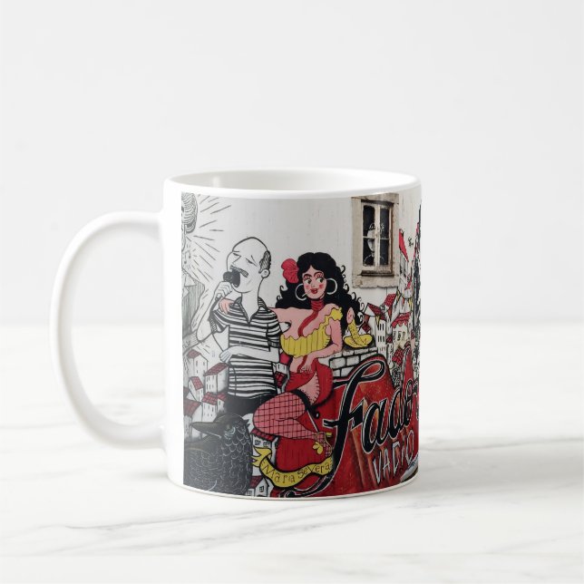 Portuguese: Fado Vadio - Alfama Lisboa Coffee Mug (Left)