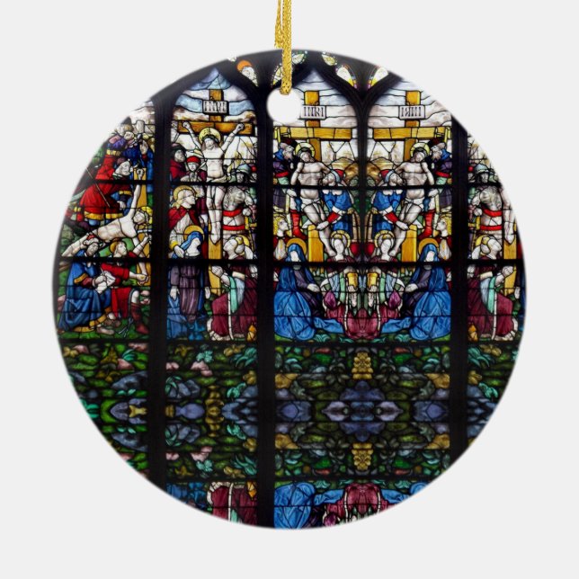 Portuguese faith ceramic tree decoration (Back)