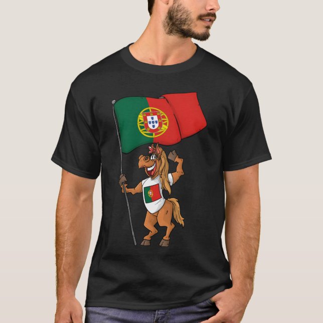 Portuguese Fan Horse girl T-Shirt (Front)