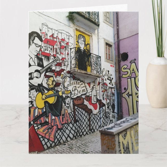 Portuguese: Father's Day Lisbon Alfama/ Father's d Card (Front)