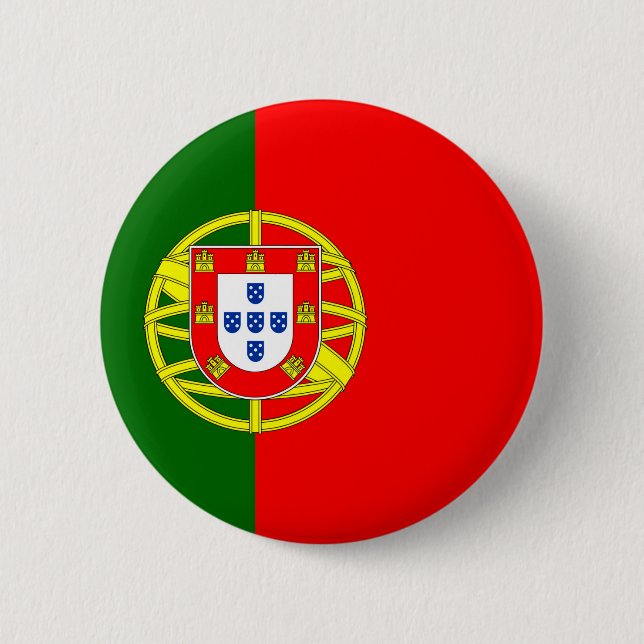 Portuguese Flag 6 Cm Round Badge (Front)