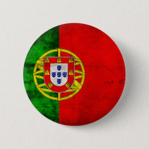 Portuguese Flag 6 Cm Round Badge