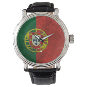 Portuguese Flag Aged Steel Effect Watch