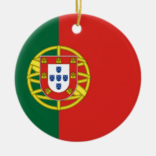 Portuguese Flag Ceramic Tree Decoration