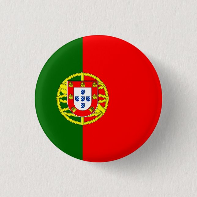 Portuguese Flag, Flag of Portugal 3 Cm Round Badge (Front)