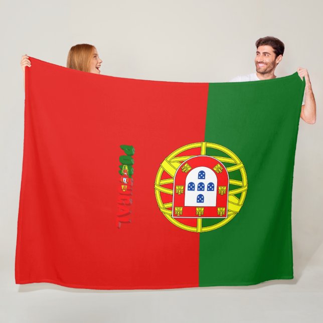 Portuguese flag fleece blanket (In Situ)
