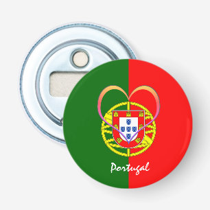 Portuguese flag & Heart - Portugal /sports fans Bottle Opener