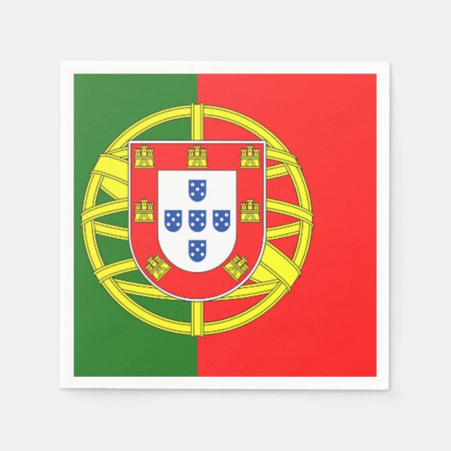 Portuguese flag napkin (Front)