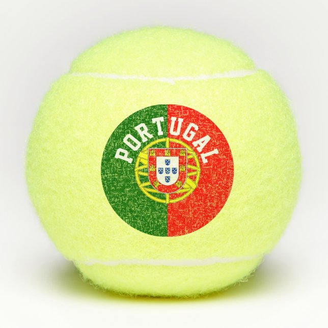 Portuguese flag of Portugal custom design can of Tennis Balls (Front)