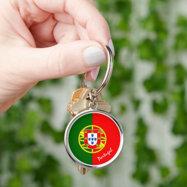Portuguese Flag & Portugal fashion /sports fan Key Ring (Hand)
