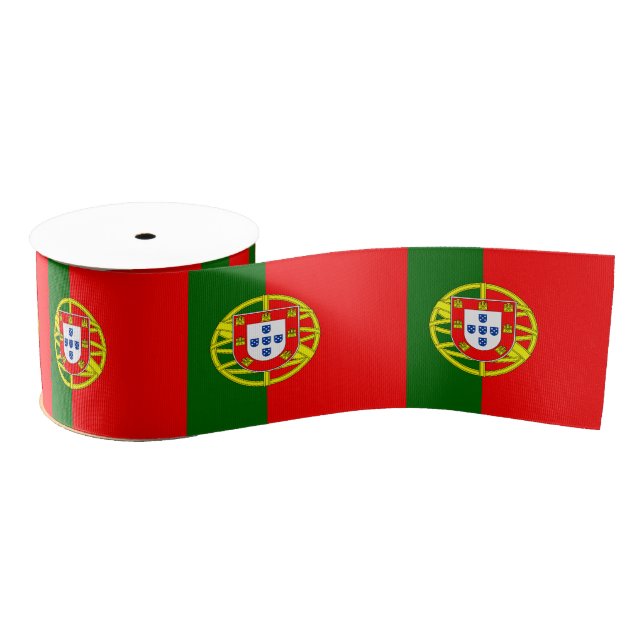 Portuguese Flag & Portugal travel, holiday/sports Grosgrain Ribbon (Spool)