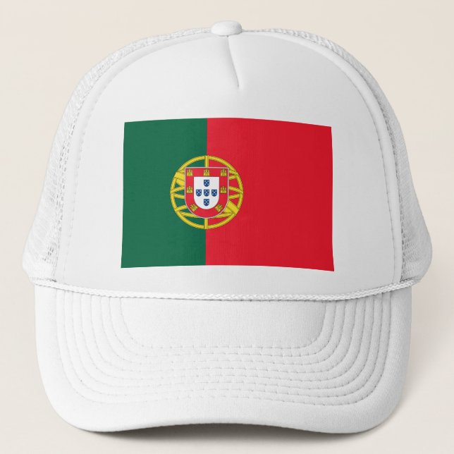 Portuguese flag quality trucker hat (Front)
