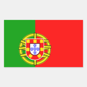 Portuguese flag rectangular sticker