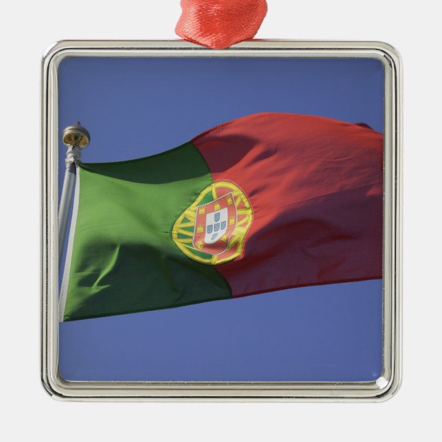 Portuguese Flag RF) Metal Tree Decoration (Front)
