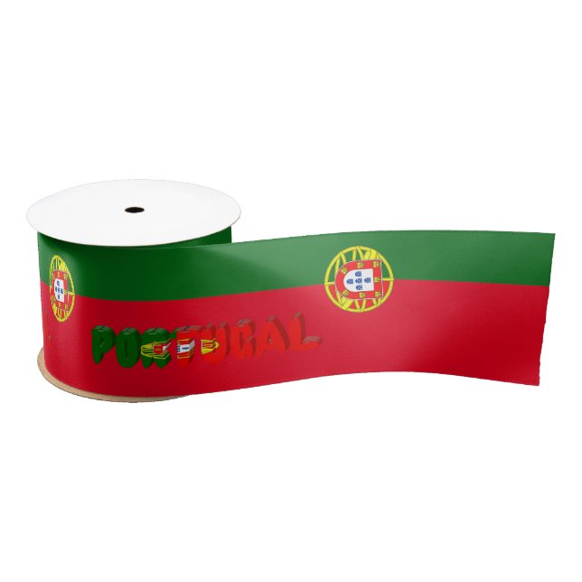 Portuguese flag satin ribbon (Spool)