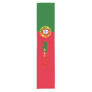 Portuguese flag short table runner