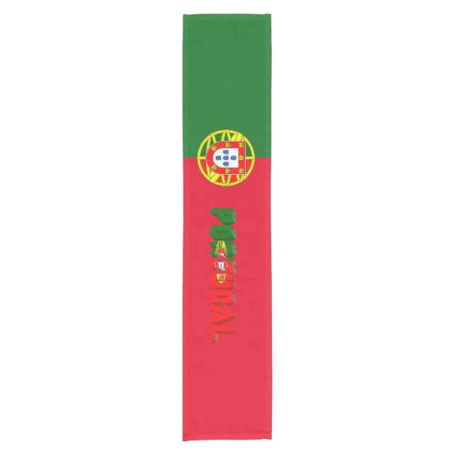 Portuguese flag short table runner (Front)