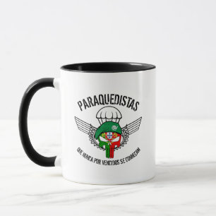 Portuguese Flag Skull Paratrooper Mug