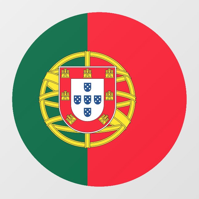 Portuguese flag window cling (Sheet)