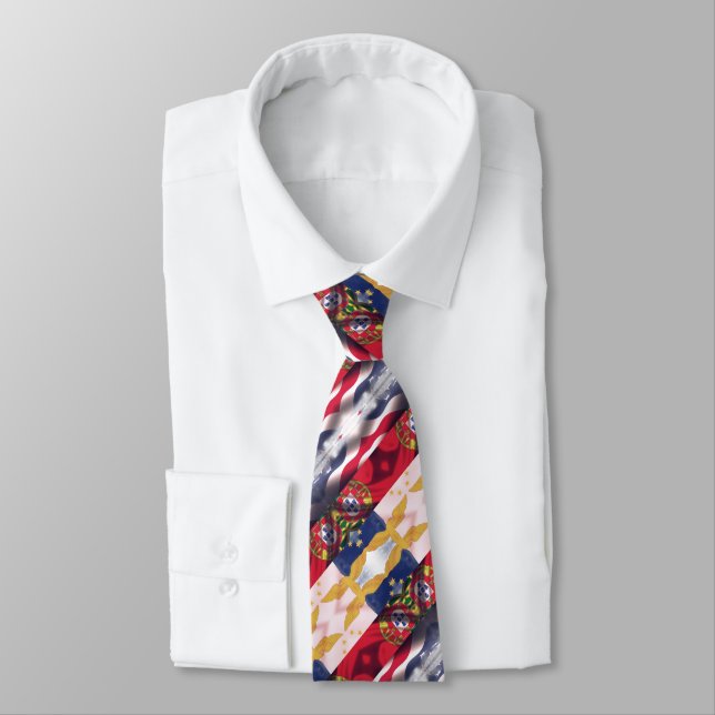 Portuguese folk ar Neck Tie (Tied)