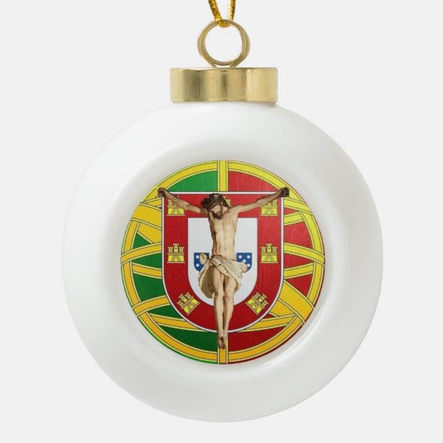 Portuguese folk art ceramic ornament (Front)
