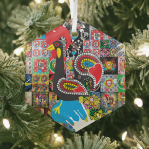 Portuguese folk art ceramic ornament