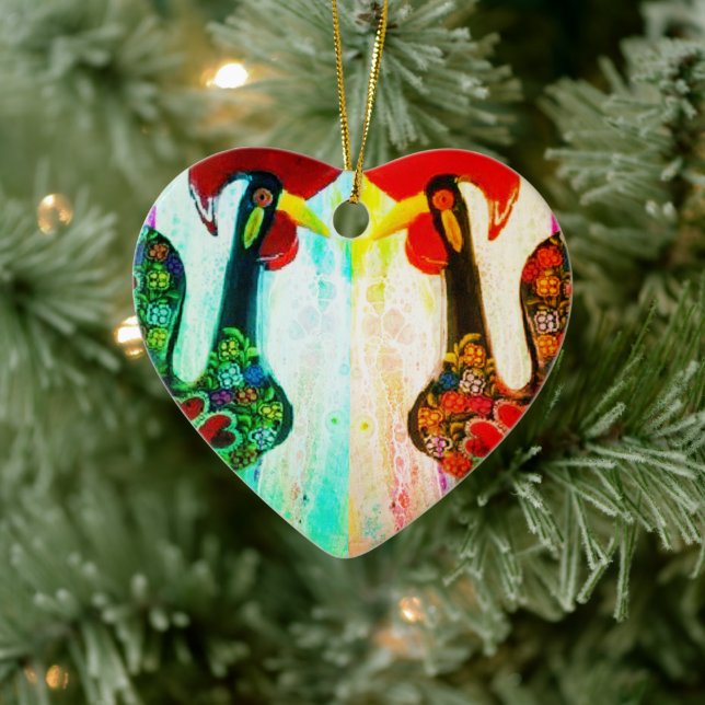 Portuguese folk art ceramic tree decoration (Tree)