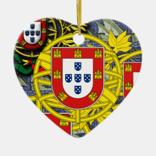 Portuguese folk art ceramic tree decoration