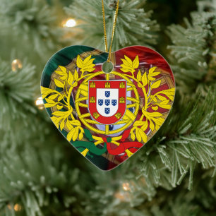 Portuguese folk art ceramic tree decoration